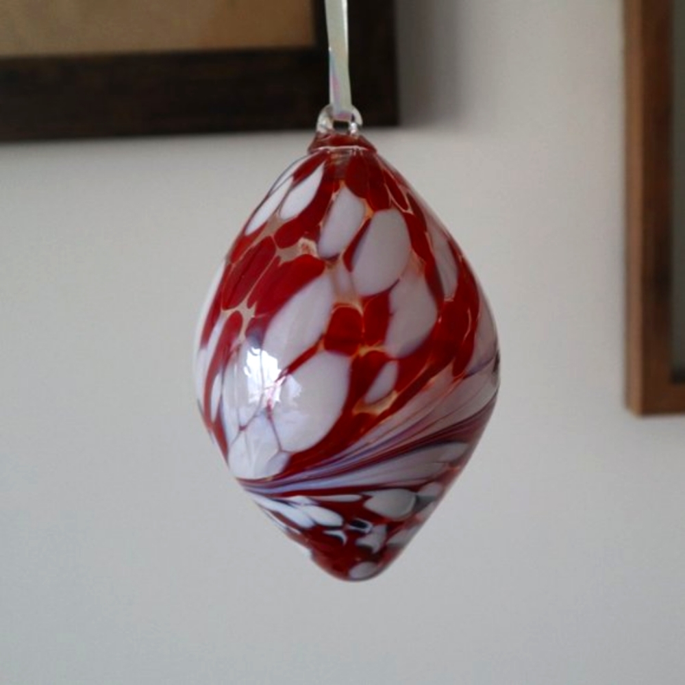 Zorza Poland Ornament Hand Made Glass Ornament Vintage Made in Poland